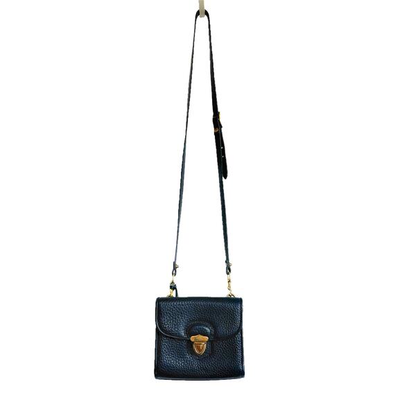 Dooney & Bourke  Rare Vintage Navy Leather Mini Crossbody Bag - Picture 2 of 15